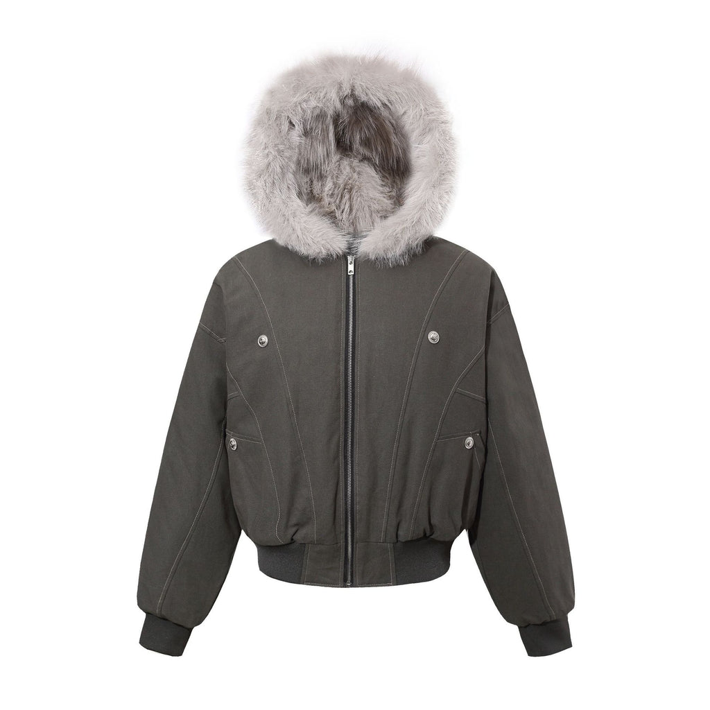 Autumn and winter plus velvet thickening faction overcomes cotton coat outerwear