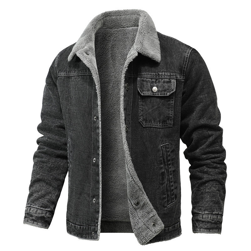 Men's Cotton-Lined Workwear Casual Jacket, Autumn and Winter Fashion Outerwear
