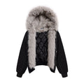 Autumn and winter plus velvet thickening faction overcomes cotton coat outerwear