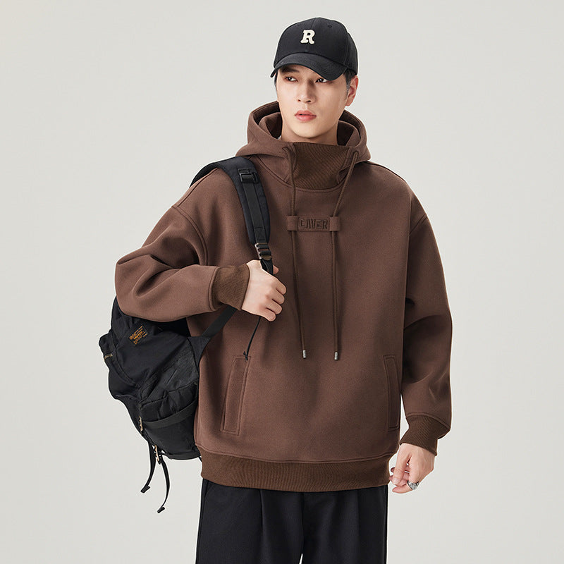 Premium Heavyweight Men's Hoodie - Loose Fit Thickened Sweatshirt, Unisex Casual Autumn Winter Outerwear
