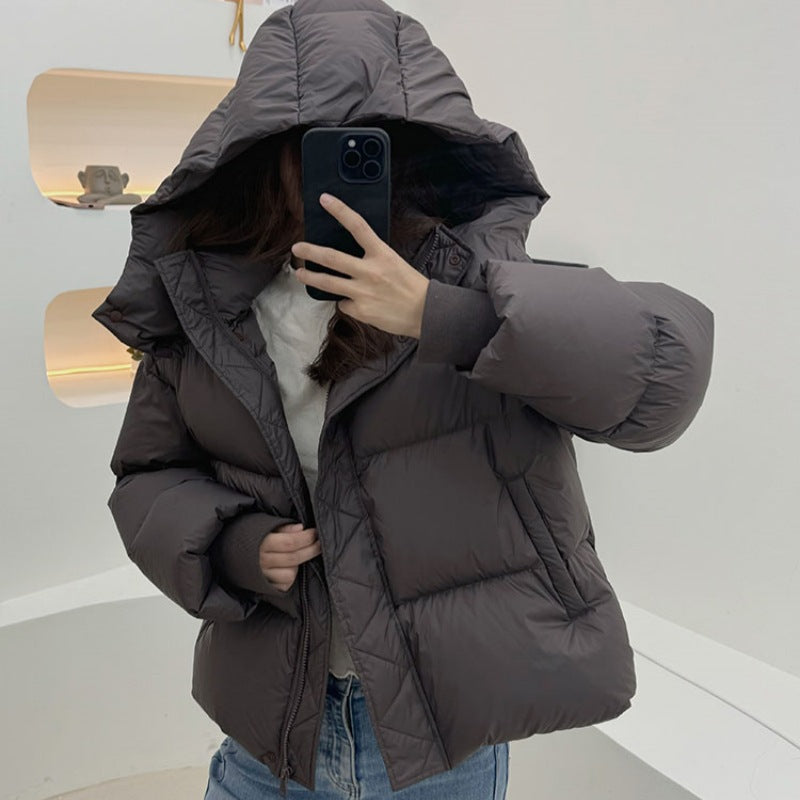 Fashionable Short Cotton Coat for Women Thickened Loose Design, Stylish Winter Outerwear