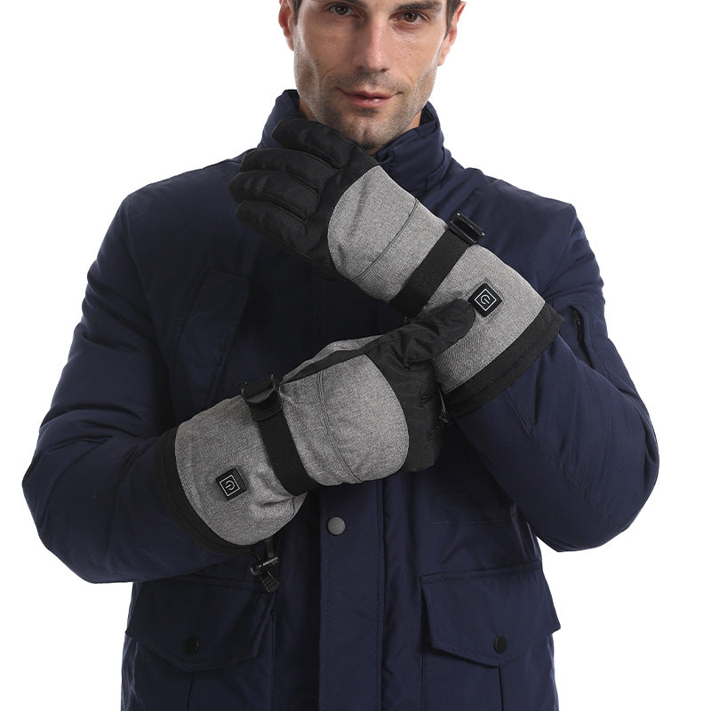 Intelligent temperature control heating gloves USB charging heating outdoor skiing cycling electric heating gloves