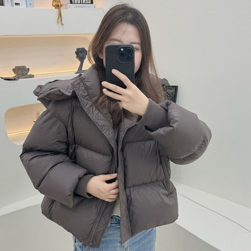 Fashionable Short Cotton Coat for Women Thickened Loose Design, Stylish Winter Outerwear