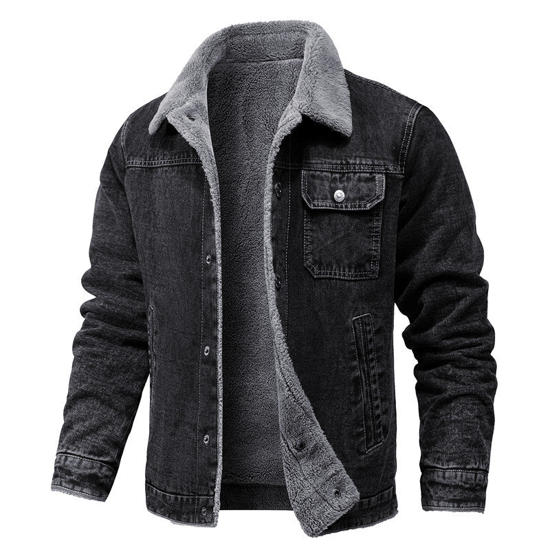 Men's Cotton-Lined Workwear Casual Jacket, Autumn and Winter Fashion Outerwear