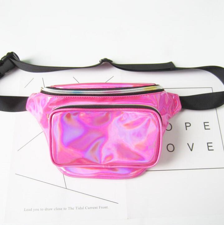 Purse Waist Bag Large Shoulder Bag Hologram Fanny Pack Transparent Belt Bag