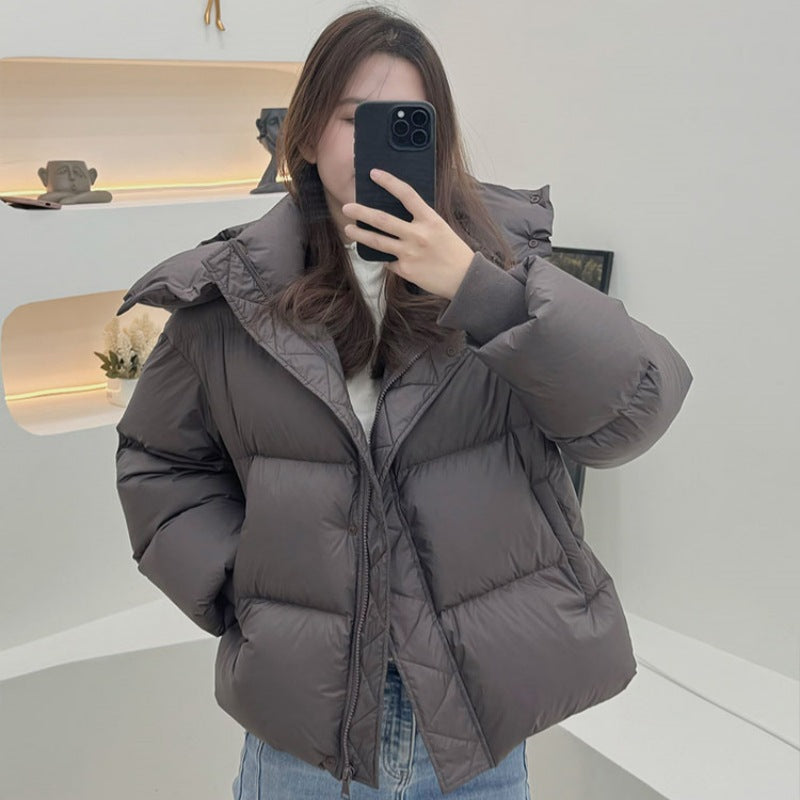Fashionable Short Cotton Coat for Women Thickened Loose Design, Stylish Winter Outerwear