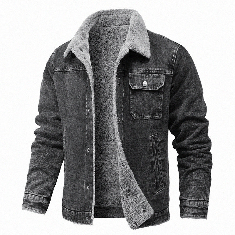Men's Cotton-Lined Workwear Casual Jacket, Autumn and Winter Fashion Outerwear