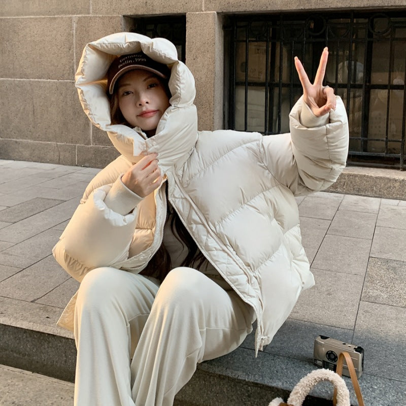 Fashionable Short Cotton Coat for Women Thickened Loose Design, Stylish Winter Outerwear
