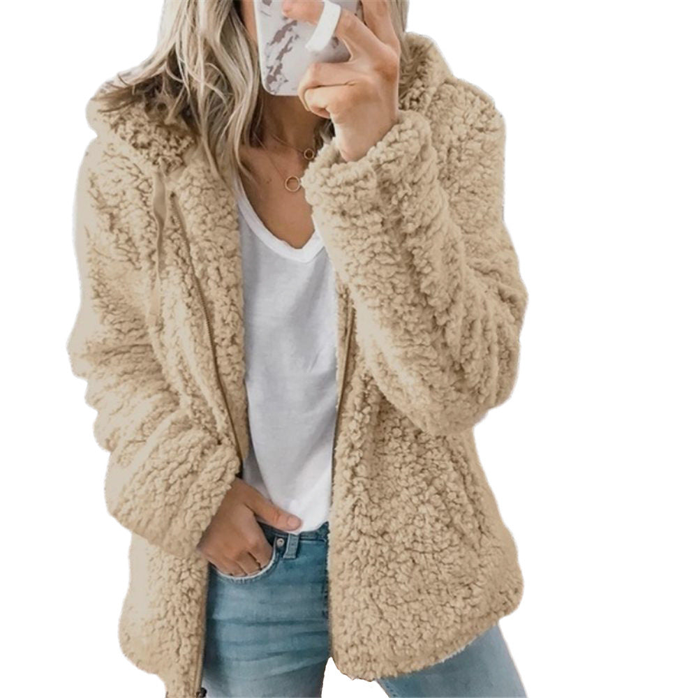 Hooded Woolen Coat for WomenAutumn/Winter Outerwear