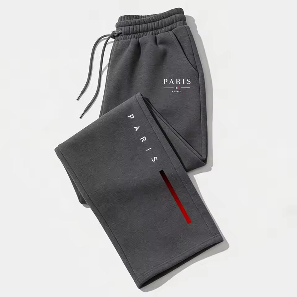Dark Gothic Letter Print Loose Wide-leg Drawstring Unisex Sweatpants
