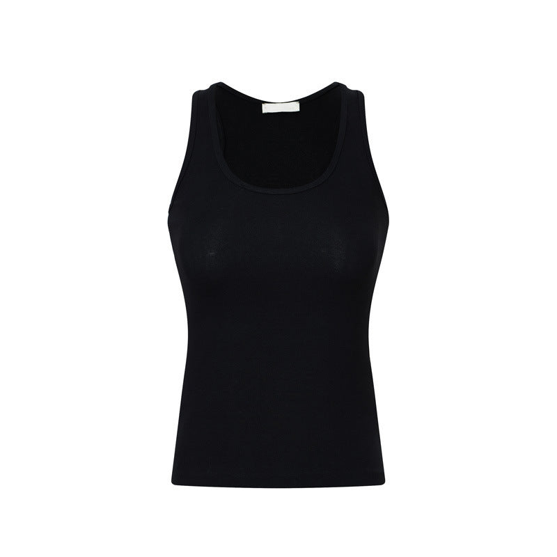 Elastic Tank Top with Built-in Pads, Seamless Fit for Workout and Fitness
