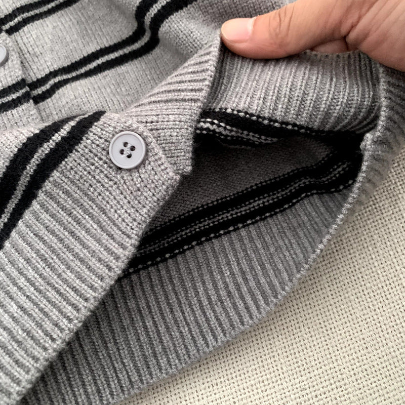 Winter Thick Knitted Jacket for Girls' Winter Clothing