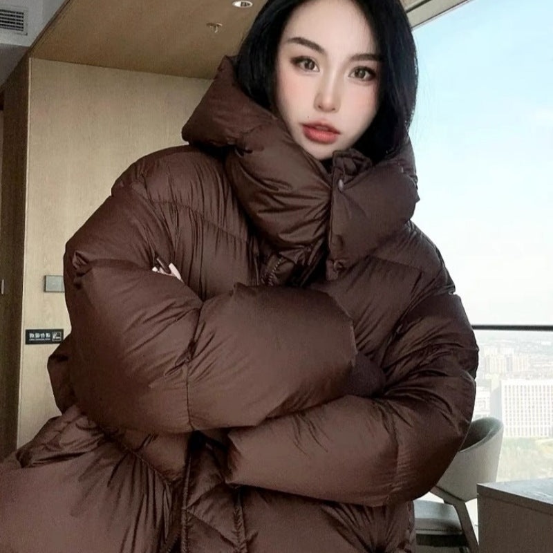 Fashionable Short Cotton Coat for Women Thickened Loose Design, Stylish Winter Outerwear