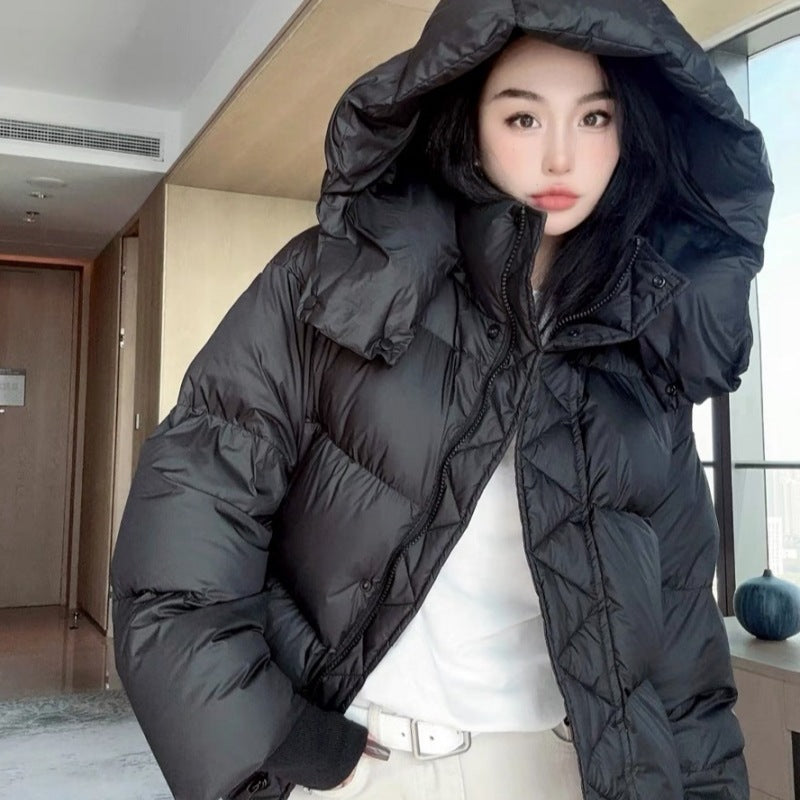 Fashionable Short Cotton Coat for Women Thickened Loose Design, Stylish Winter Outerwear