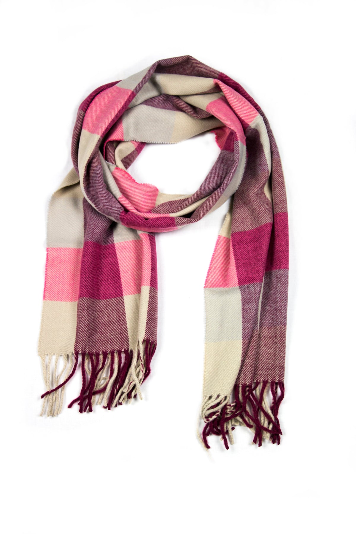 Sakkas Booker Unisex Cashmere-Feel Solid Winter Scarf with Fringe