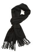 Sakkas Booker Unisex Cashmere-Feel Solid Winter Scarf with Fringe