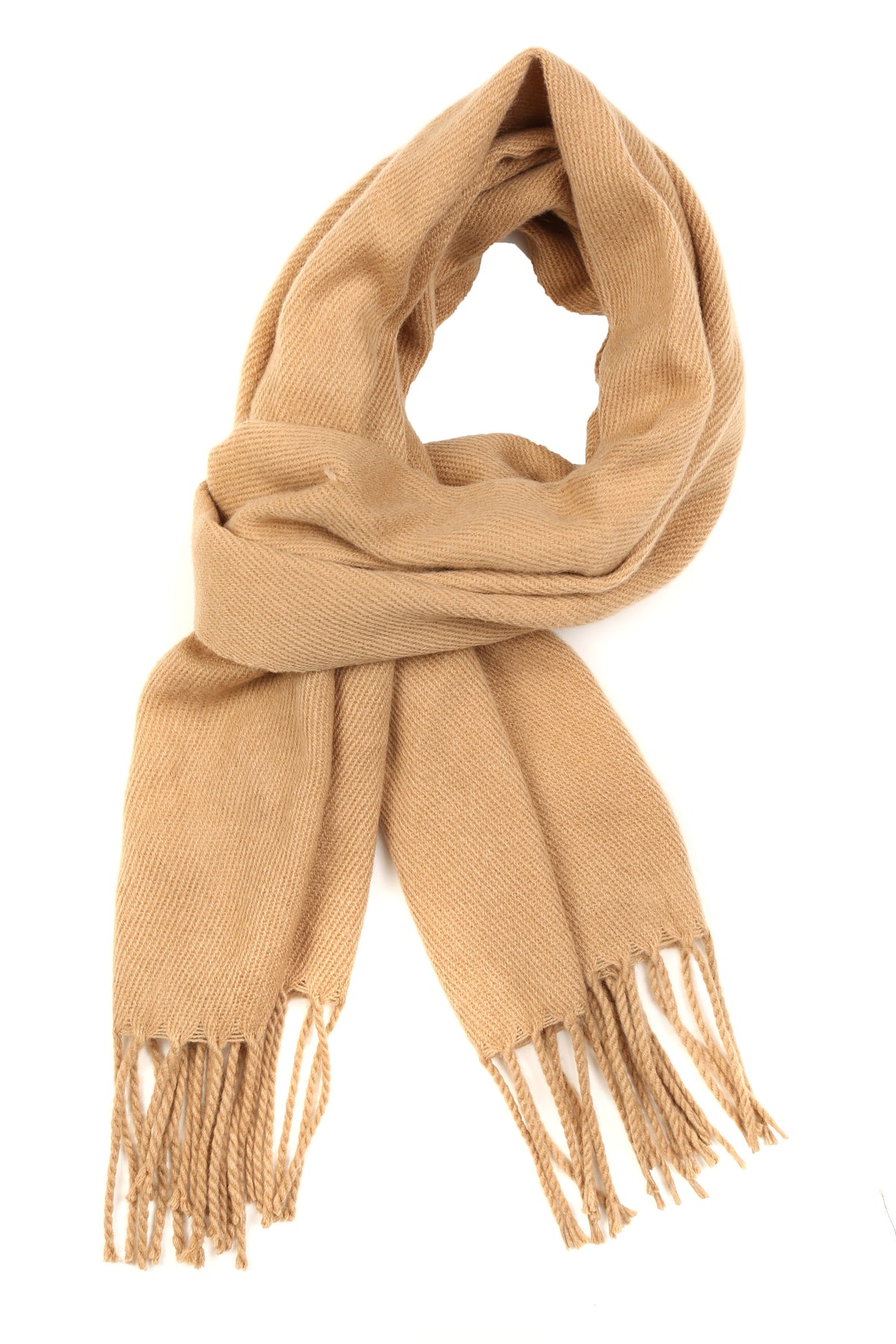 Sakkas Booker Unisex Cashmere-Feel Solid Winter Scarf with Fringe