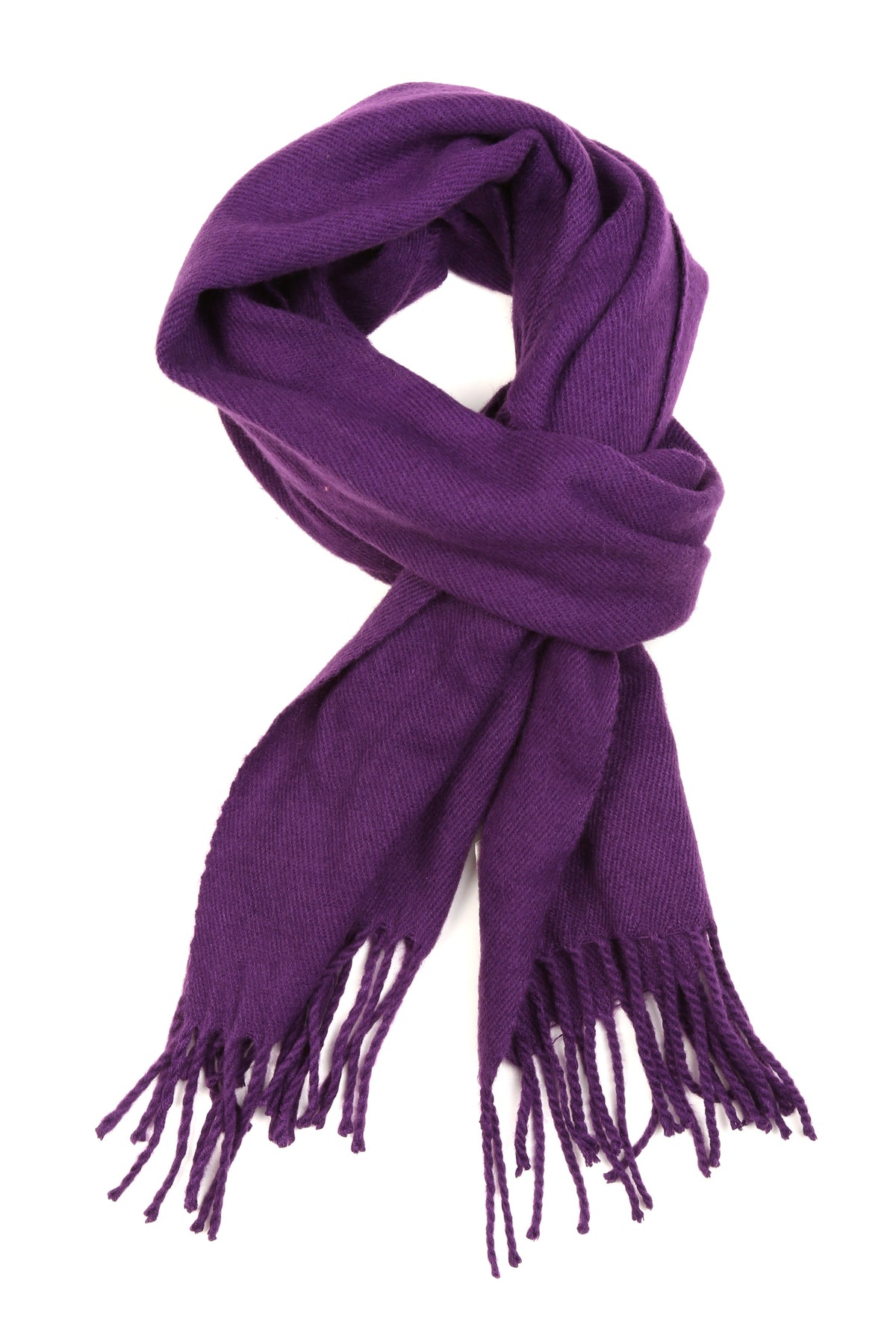 Sakkas Booker Unisex Cashmere-Feel Solid Winter Scarf with Fringe